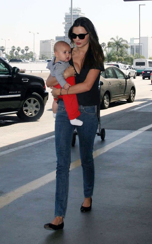 Some gorgeous candids of Miranda Kerr as she headed out of LAX